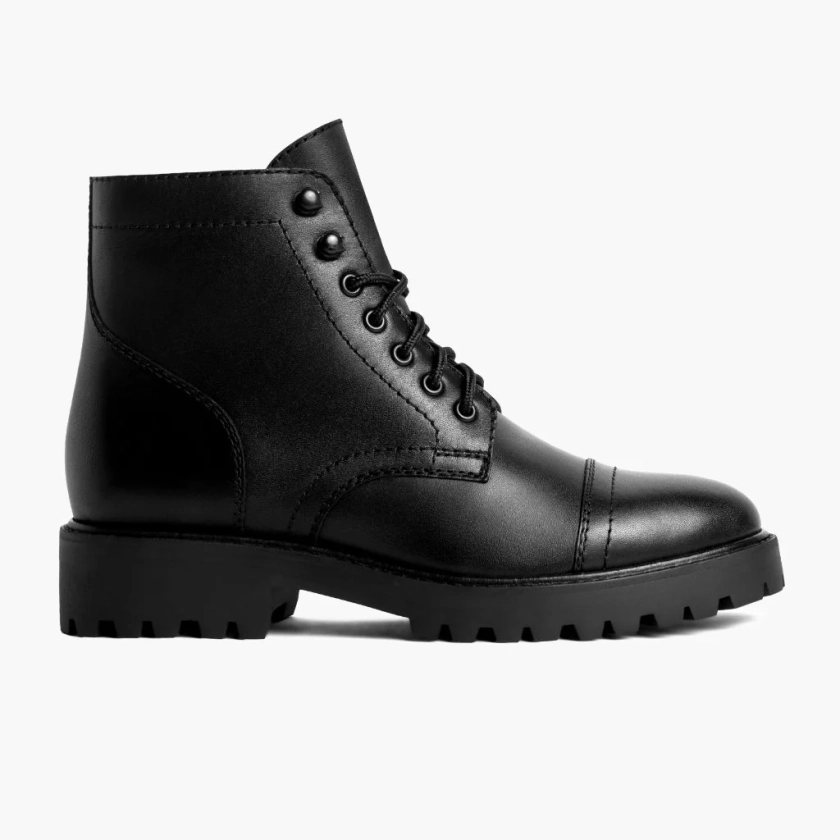 Women's Captain Lace-Up Boot In Black - Thursday Boot Company