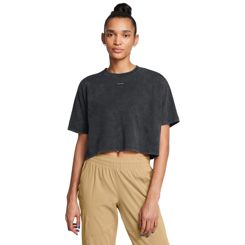 Women's UA Wash Logo Boxy Crop Short Sleeve | Under Armour AU