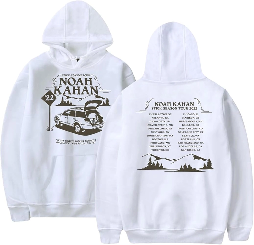 OUHZNUX Noah Kahan Merch Sweat à Capuche Stick Saison 2023 Tour du Monde Sweat à Capuche drôle Hip Hop Sweat-Shirts Graphiques Streetwear Harajuku Survêtement