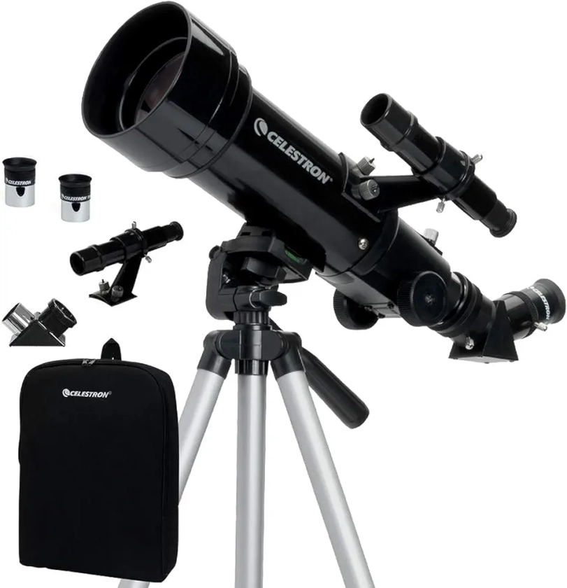 Celestron 21035 Travel Scope 70 Portable Refractor Telescope Kit with Backpack, Black