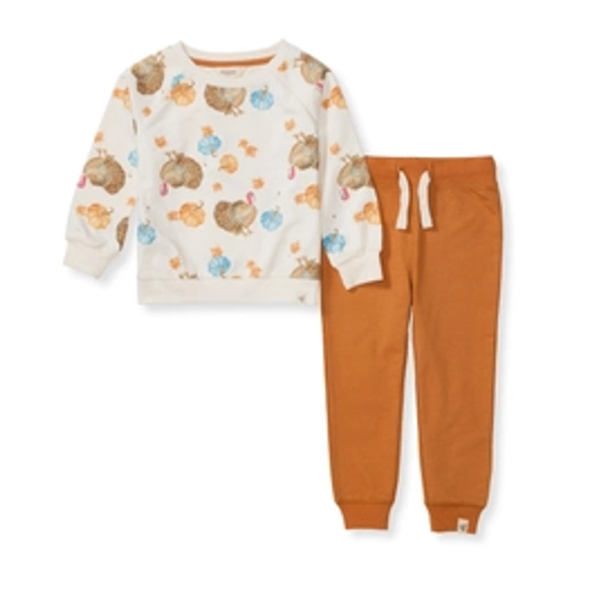 Turkey Time Organic Boy Shirt and Pants Set