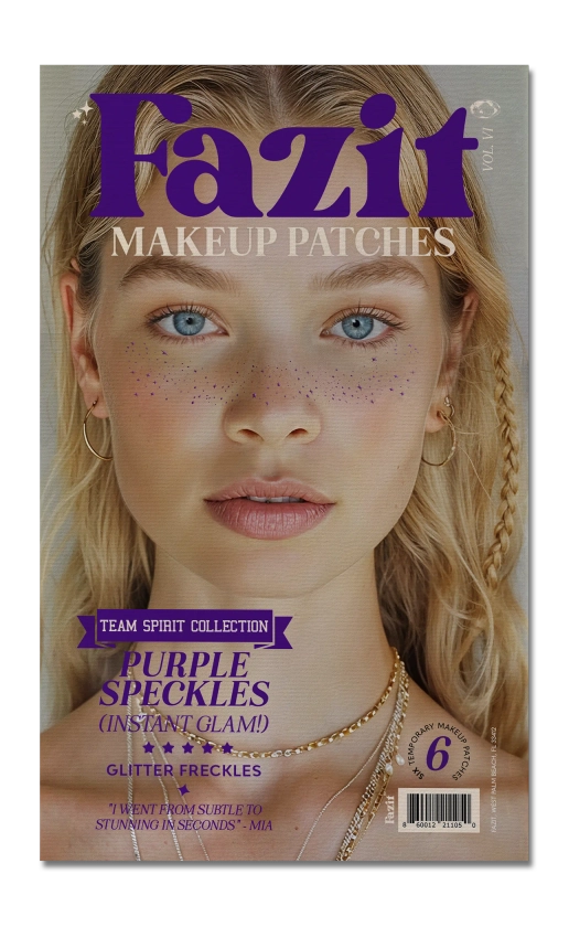 Purple Spirit Speckles Makeup Patches - Team Spirit Collection