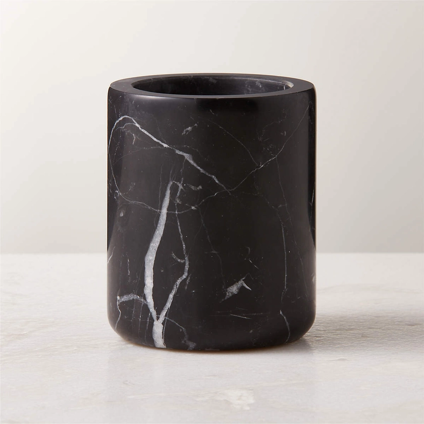 Nexus Black Marble Bath Caddy + Reviews | CB2