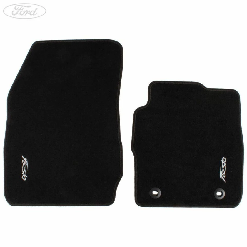 FIESTA VELOUR FLOOR MATS FRONT, BLACK 07/2008-02/2011