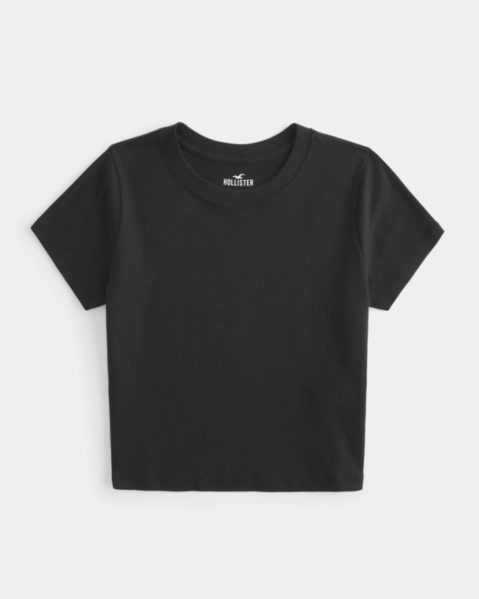 Women's Short-Sleeve Crew Baby Tee | Women's Tops | HollisterCo.com