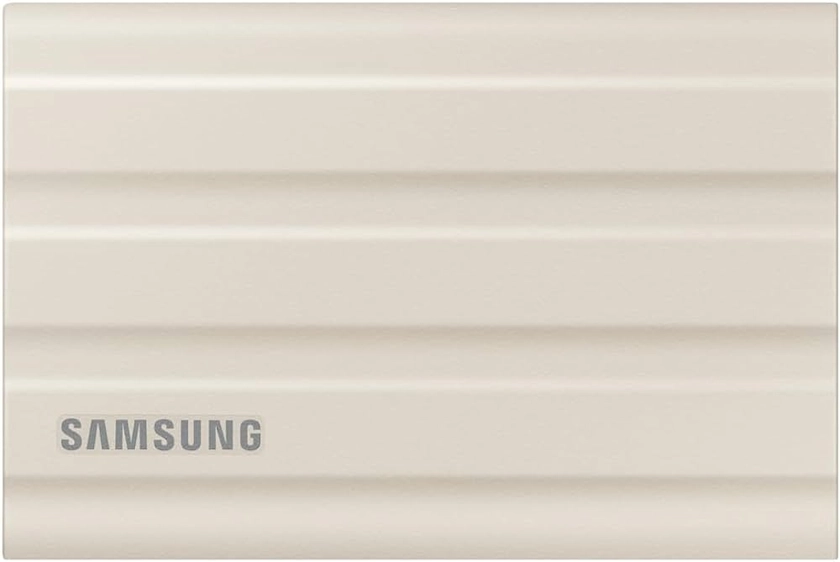 Samsung SSD Externe T7 Shield, 2 To, Beige, MU-PE2T0K/EU, vitesse de lecture/écriture jusqu'à 1050Mo/s, USB 3.2 Gen 2