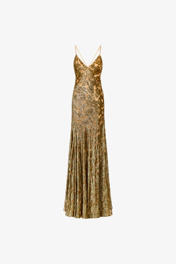 Robe nuisette dorée | Or | Femme | Roberto Cavalli FR