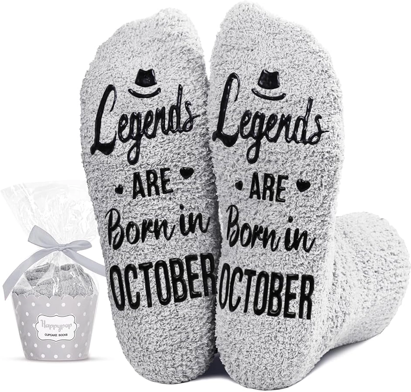 HAPPYPOP Birthday Gifts Ideas Socks for Men - July August September October Gifts for Him Male