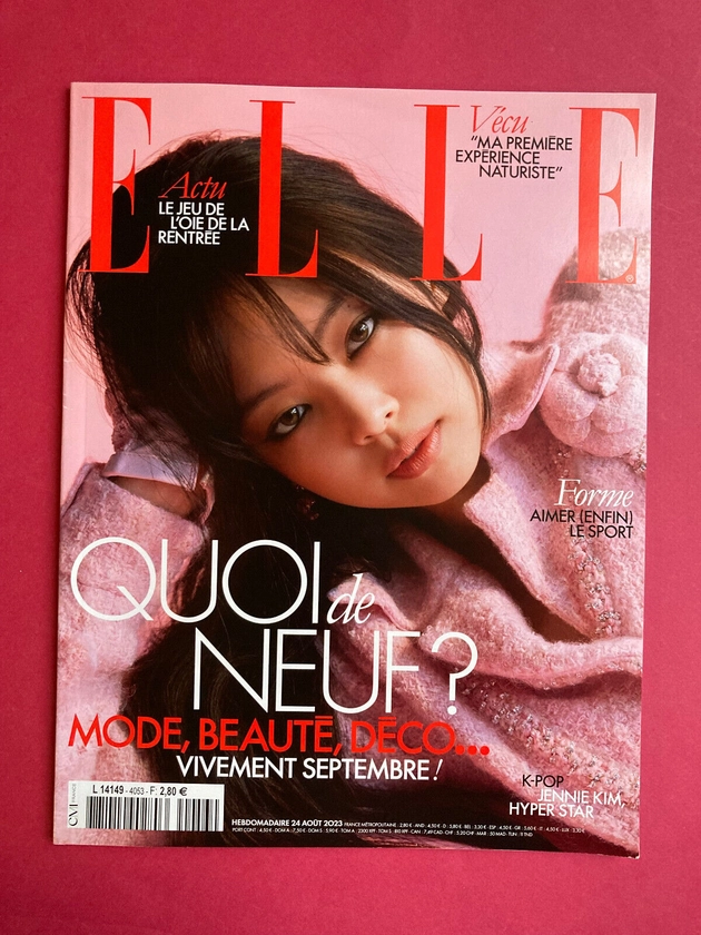 Magazine ELLE Jennie 24 aout 2023 french 4053 fashion Paris Black Pink K pop