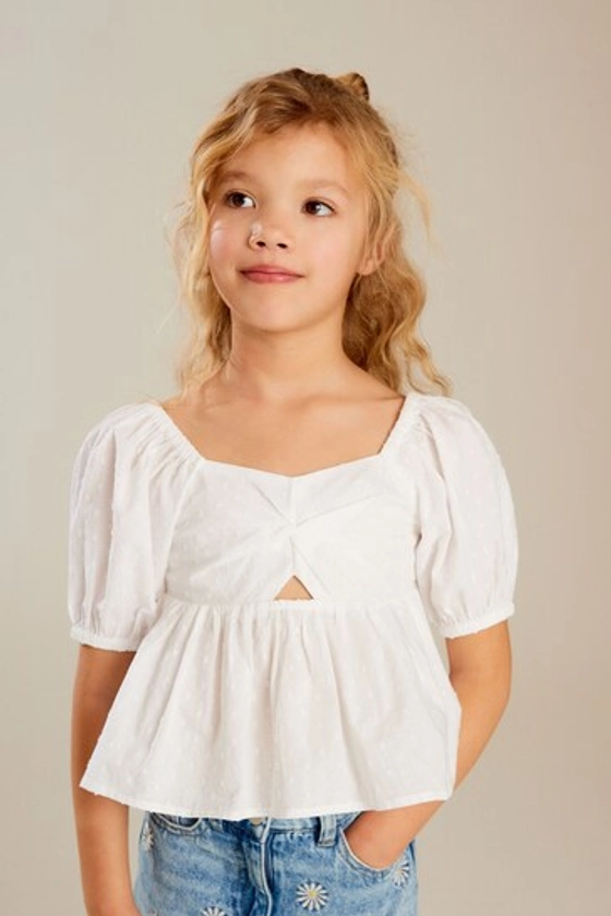 Buy White Cut-Out Detail Blouse (3-16yrs) from the Next UK online shop
