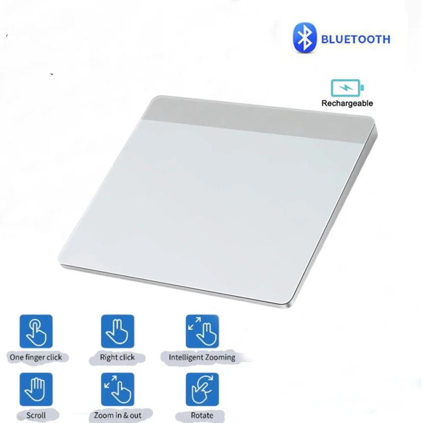 Trackpad: Wireless, Bluetooth, Rechargeable. Works with Windows; Multi-Touch Surface - White - AliExpress 7