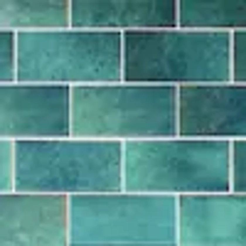 LuxeCraft Arteko 3 in. x 6 in. Glazed Ceramic Handmade Green Subway Tile (12.5 sq. ft./case)