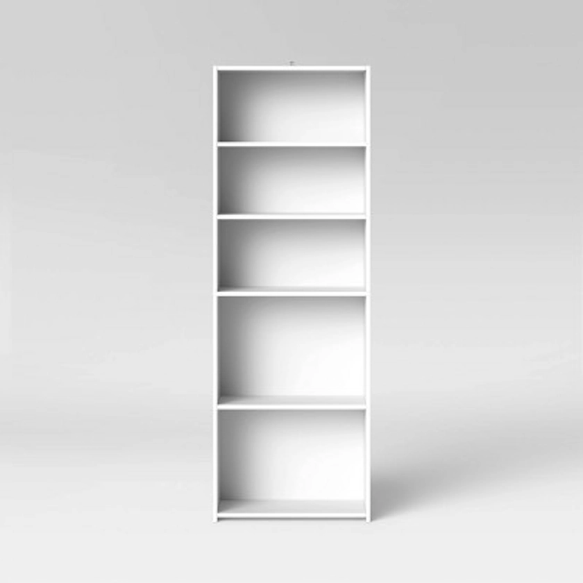5 Shelf Bookcase White - Room Essentials™