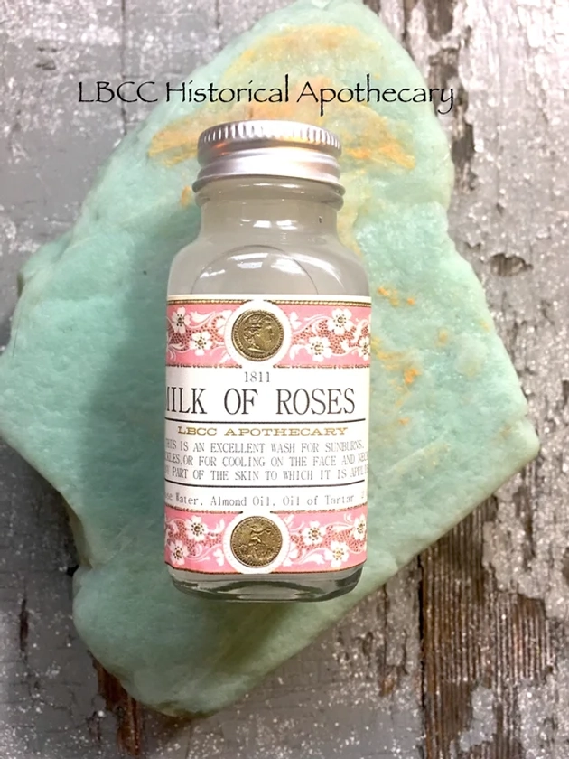 VEGAN Milk Of Roses ~ 1811 Jane Austen & Popular Beauty ~ Regency Natural Toner ~ Rose Skin Toner ~ Rose Facial Moisturizer