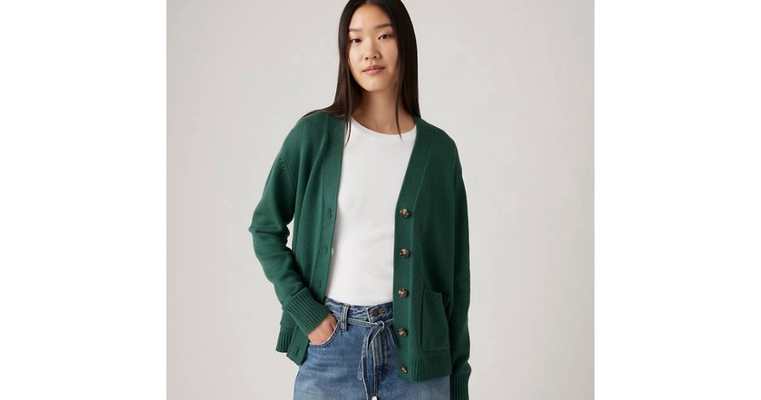 Boyfriend Pocket Cardigan - Green | Levi's® US