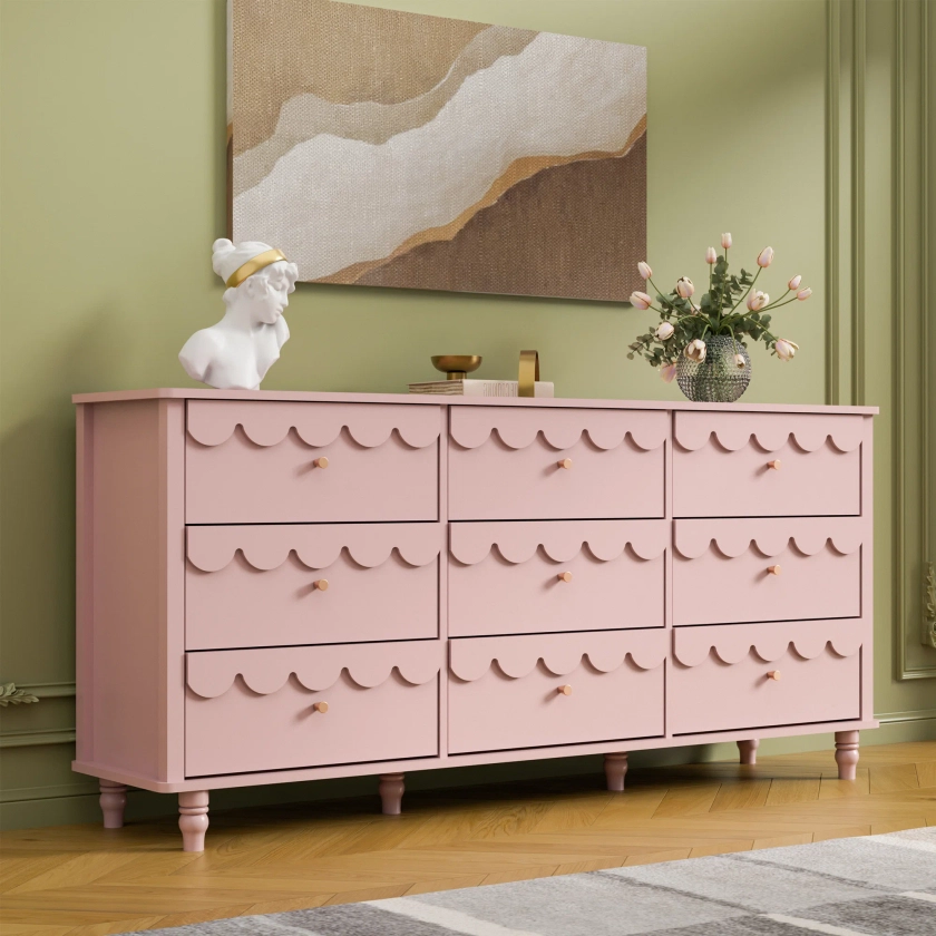 Charlton Home® 9 - Drawer 63.1"W Dresser & Reviews | Wayfair