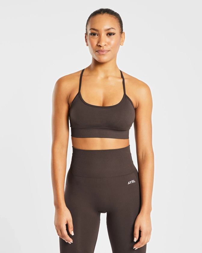 Empower Seamless Sports Bra - Cocoa Marron