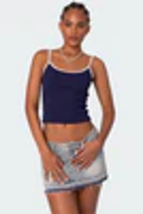 Franky Ribbed Contrast Tank Top