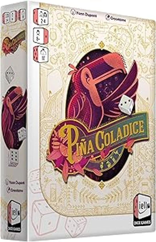 IELLO: Pina Coladice – Jeu de dés stratégique, thème boisson ludique, jeu de fête familiale, à partir de 8 ans, 2 à 4 joueurs, 10 minutes : Amazon.fr: Jeux et Jouets