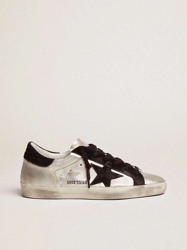 Women’s Super-Star sneakers in silver leather | Golden Goose
