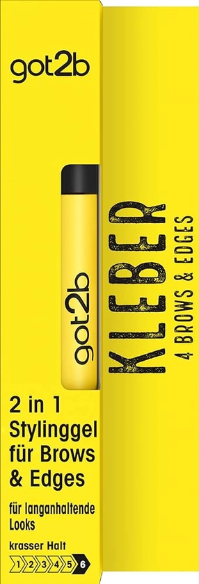 got2b Kleber 4 Brows & Edges (16 ml), 2in1 Brow Gel & Haar Mascara, mit praktischer, Stylinggel mit zweiseitiger Eyebrow Brush zum Babyhaare fixieren, vegane Formel