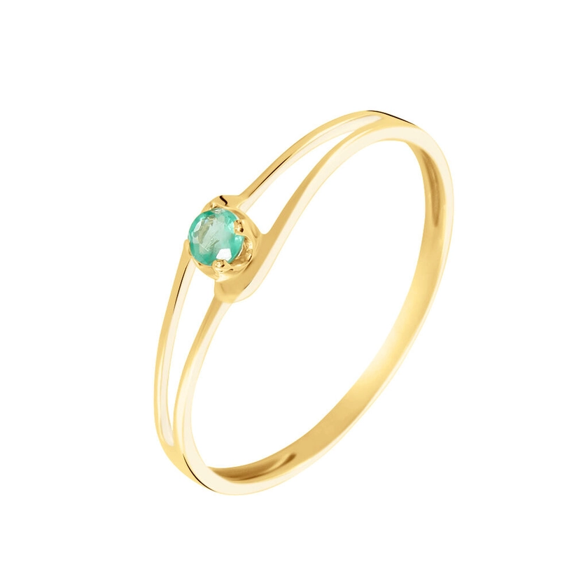 Bague Alisha Or Jaune Emeraude