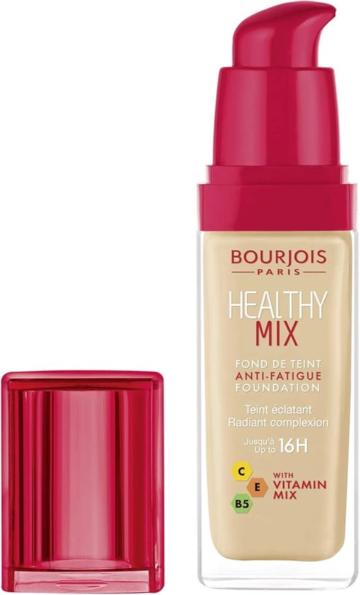 Bourjois Healthy Mix Anti-Fatigue Medium Coverage Liquid Foundation 52 Vanilla, 30ml, 29199601052