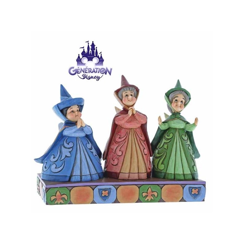 Statue résine des 3 fées marraines d'Aurore "Royal Guests" Enesco by Jim Shore