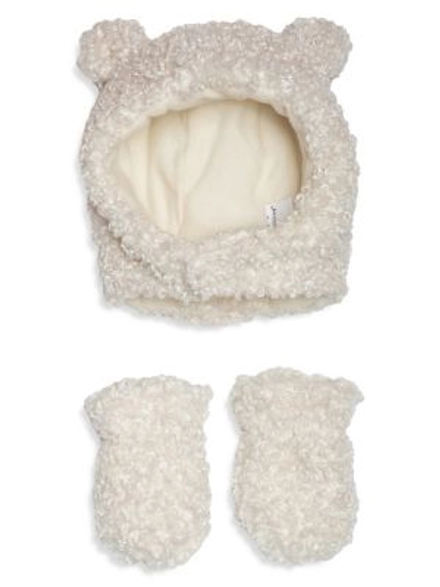 RISE LITTLE EARTHLING Baby's Plush Bundle Hat & Mitten Set | TheBay