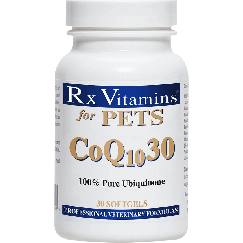 Rx Vitamins CoQ10 30 Softgels Heart Supplement for Cats & Dogs