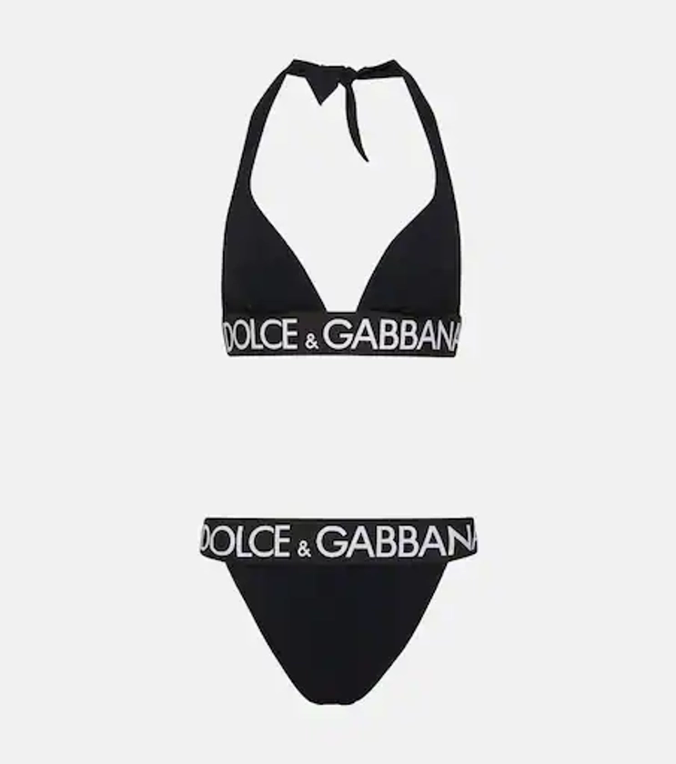 Logo bikini in black - Dolce Gabbana | Mytheresa