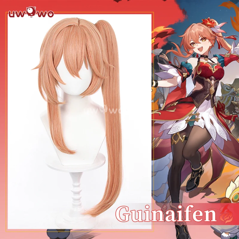 Uwowo Honkai: Star Rail HSR Guinaifen Cosplay Wig Long Brown Hair