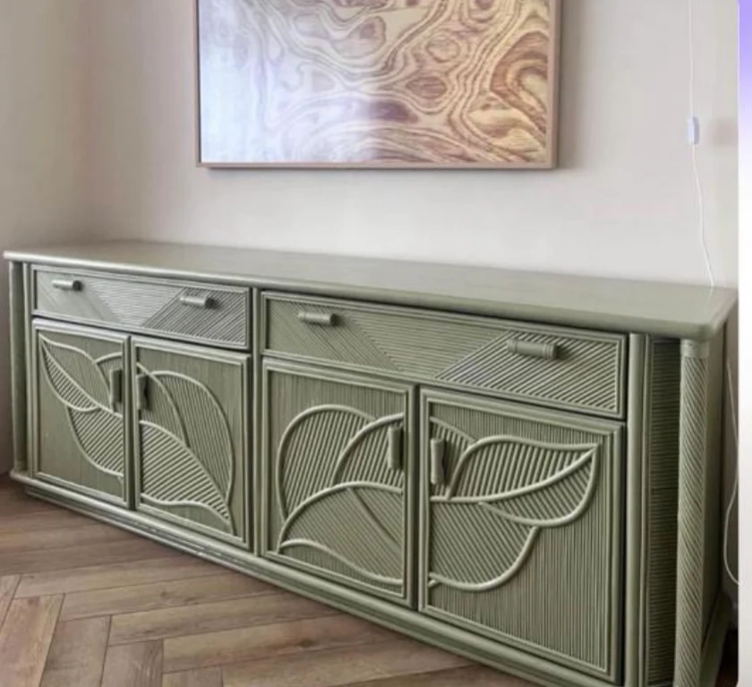 Vintage French Pencil Reed Sideboard