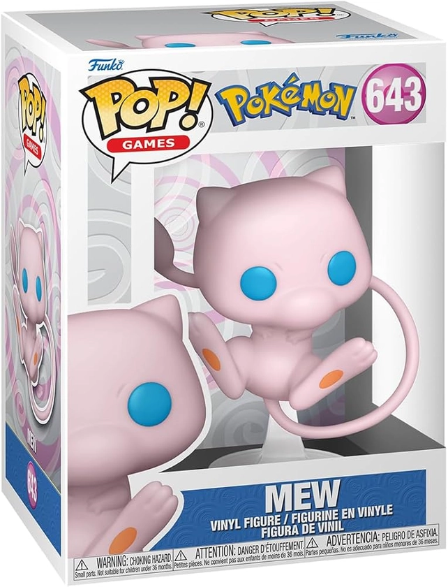 Funko Pop! Games: Pokemon - Mew - Figurine en Vinyle à Collectionner - Idée de Cadeau - Produits Officiels - Jouets pour Les Enfants et Adultes - Video Games Fans