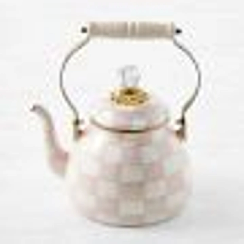 MacKenzie-Childs Rosy Check Tea Kettle | Williams Sonoma