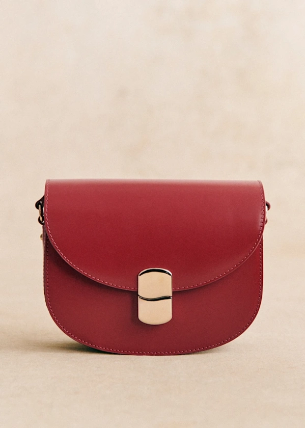 Sac Claude - Rouge Carmin Glacé - Cuir bovin - Sézane