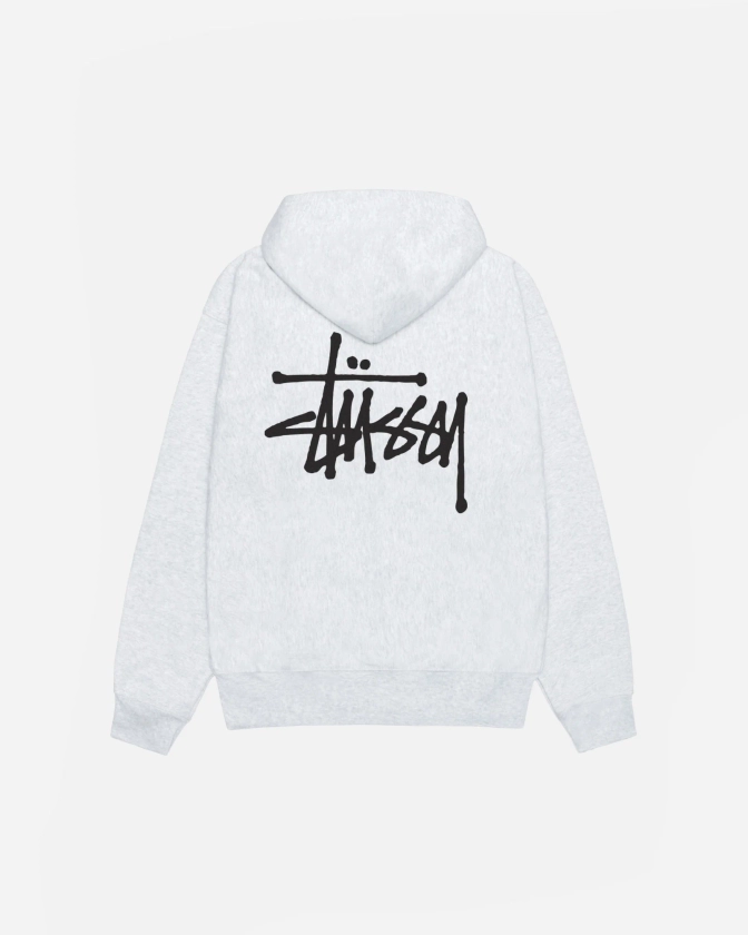 Basic Stüssy Hoodie in ash heather – Stüssy