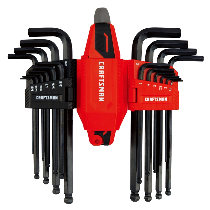 CRAFTSMAN Assorted Removable Standard (SAE) and Metric Combination (20-Pieces) Hex Key Set