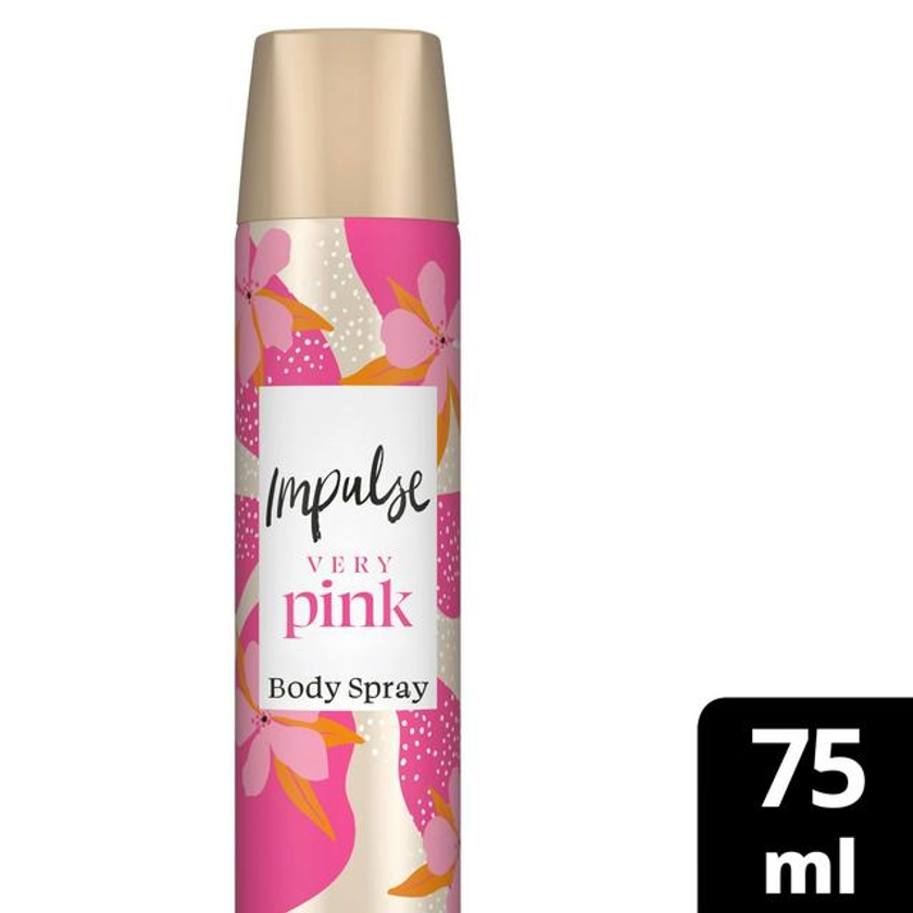 Impulse Body Spray Deodorant, Very Pink 75ml | Sainsbury's