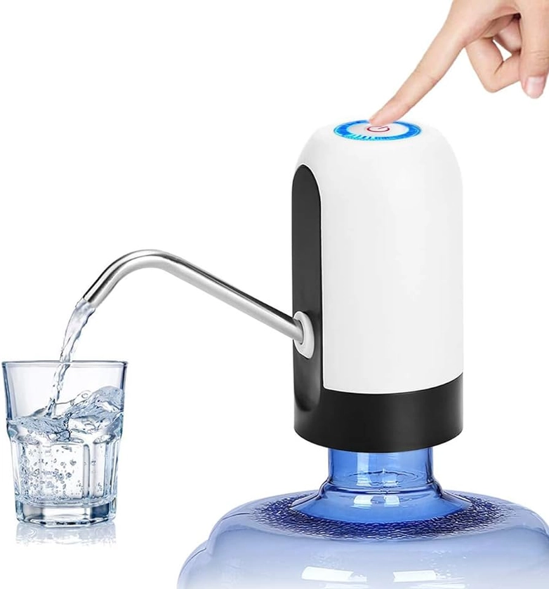 Water Bottle Pump Electric Portable USB Charging 5 Gallon Water Dispenser for Kitchen Home Office Camping (White) : Amazon.co.uk: Home & Kitchen