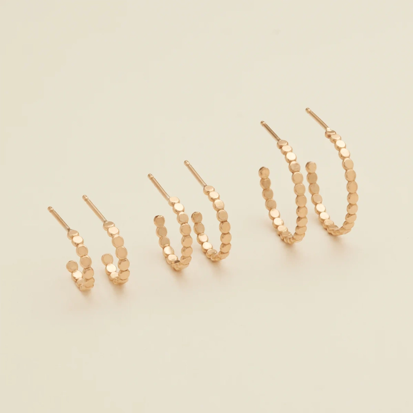 Made By Mary Poppy Hoop Earrings | Delicate, Perfect Everyday Staple