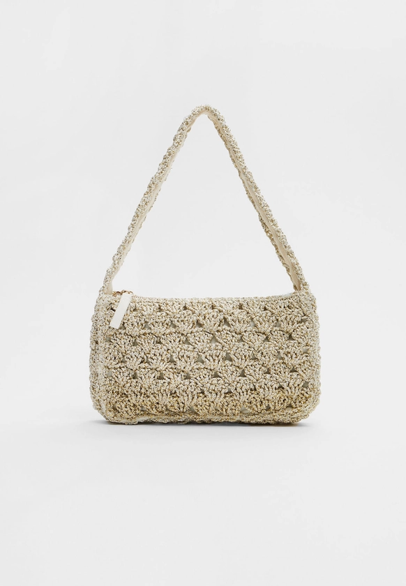 Sac porté épaule en crochet brillant