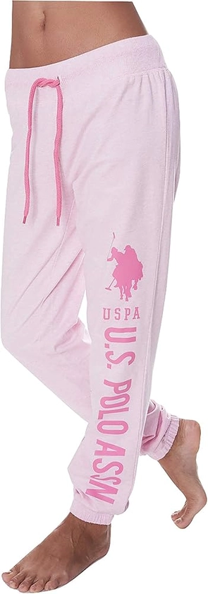 U.S. Polo Assn. Womens Sweatpants - Womens Joggers Sweats with Logo Print - French Terry Poly-Cotton Sweatpants for Women