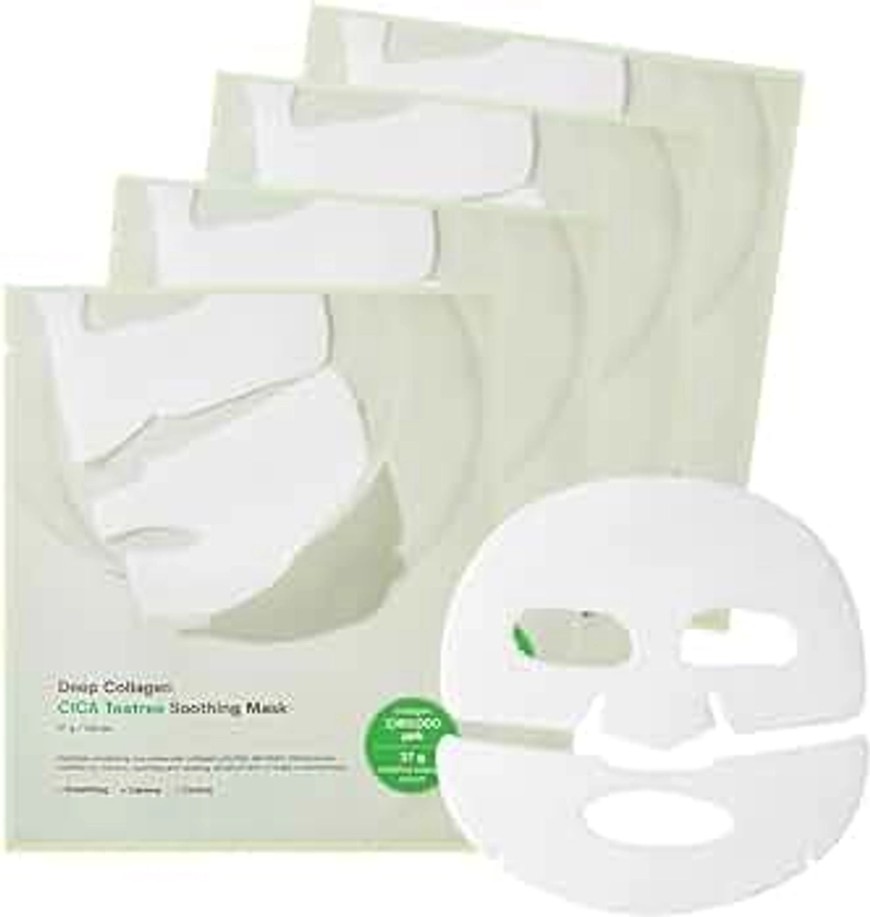Deep Collagen Overnight Mask 37g (CICA Teatree, 4 Count (Pack of 1))