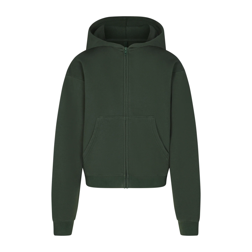 COTTON FLEECE CLASSIC ZIP UP HOODIE | SPRUCE