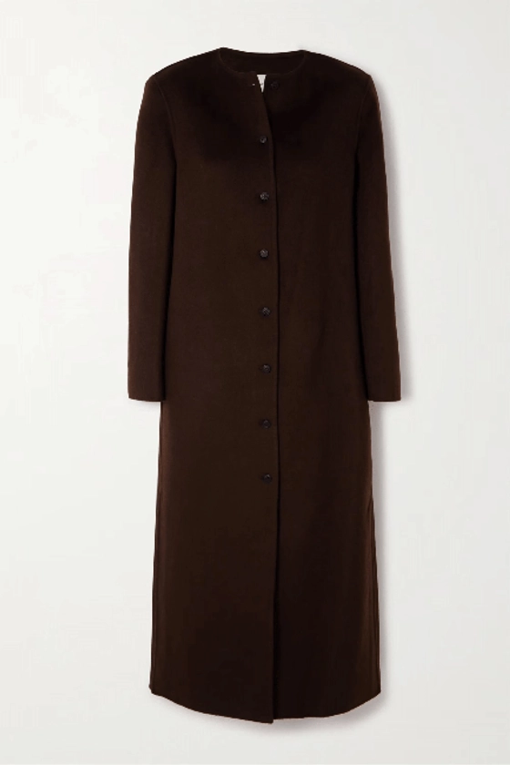 Rosario Dark Brown Womens Long Wool Coat - Overcoat for Women