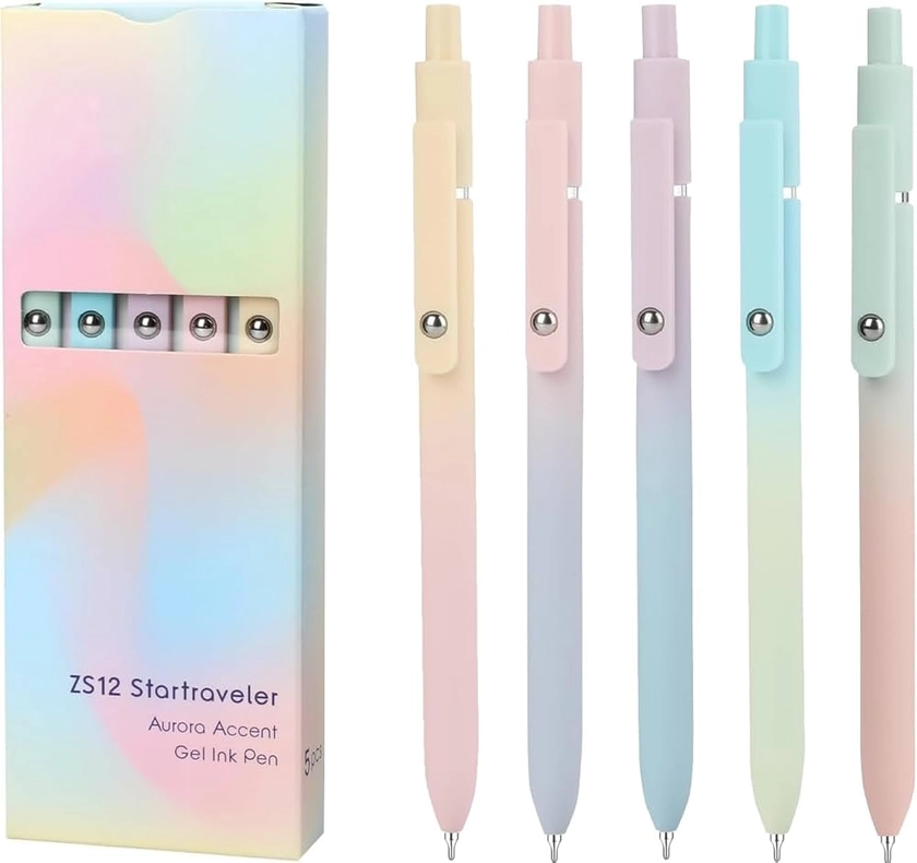 Amazon.com: Vanhench Gel Pens, Birthday Gifts for Women, Preppy Stuff, Teen Girl Gifts Trendy Stuff, Aesthetic Pens for Journaling, Cool Stuff, Ideal Gifts for 8 9 10 11 12 13 14 Year Old Girl (5 Pcs Gradient) : Office Products