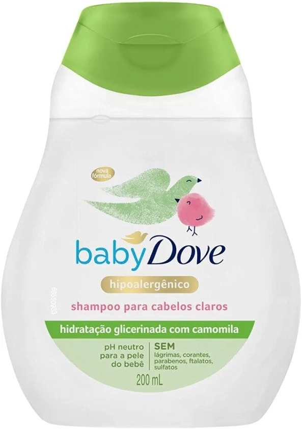 Baby Dove Shampoo Hidratação Glicerinada Camomila 200ml, Branco | Amazon.com.br