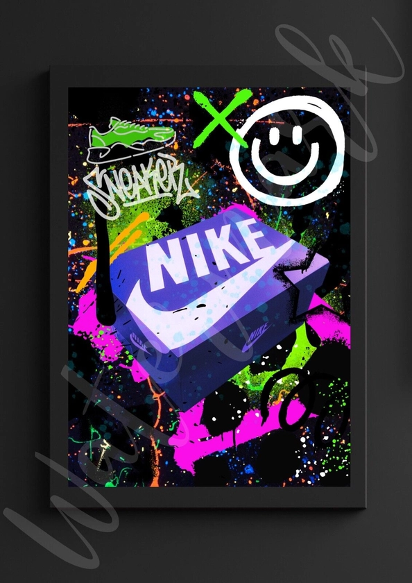 Nike Shoe Box Graffiti / Trainer / Sneaker Wall Art Print poster A4 A3