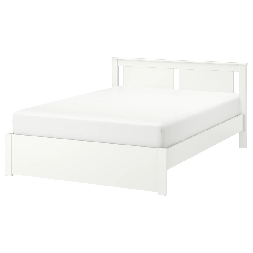 SONGESAND Bed frame, white/Luröy, Standard Double - IKEA